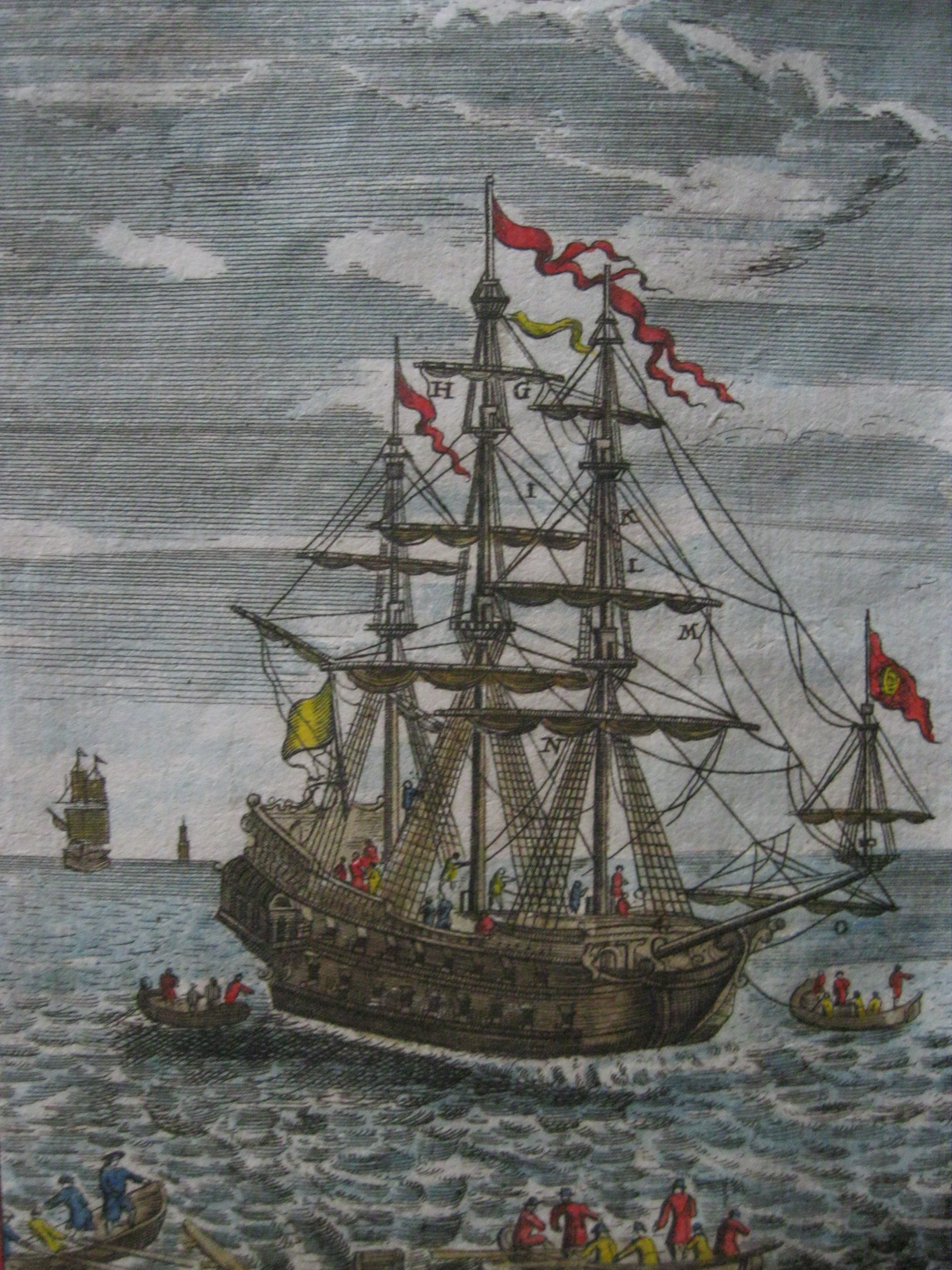 Galeón, buque de guerra I.1685.Mallet